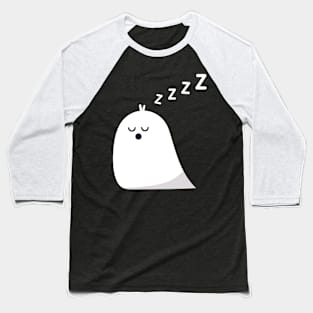 Sleeping Ghost Funny Halloween Baseball T-Shirt